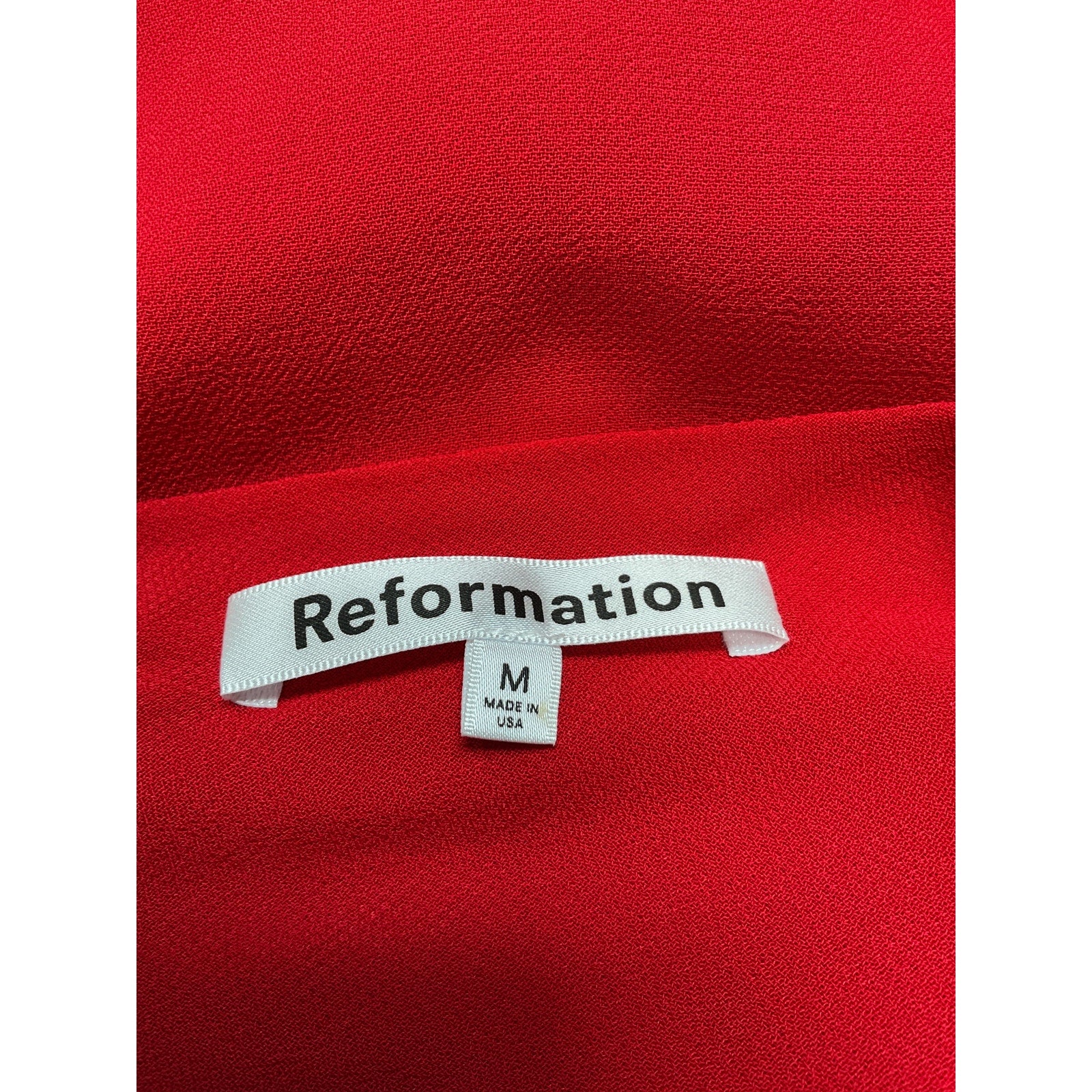 Reformation 'Costanza' Red Viscose Dress Size M