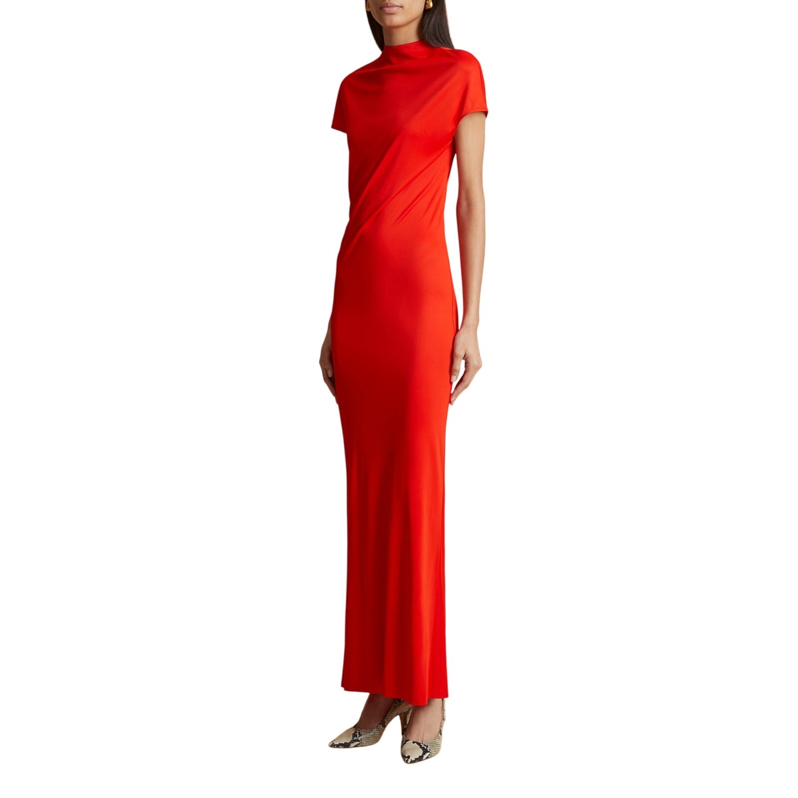 Khaite 'Yenza' Red Viscose Dress Size M