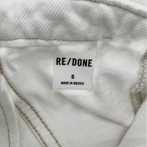 Re/Done Plunging White Keyhole Mini Dress Size S