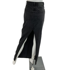 Grlfrnd High Rise Washed Black Amara Maxi Pencil Skirt Size 24