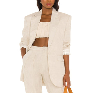 Song Of Style Relaxed Beige Rylan Blazer Size XXS