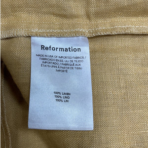 Reformation Linen Yellow Kerrigan Dress Size 2