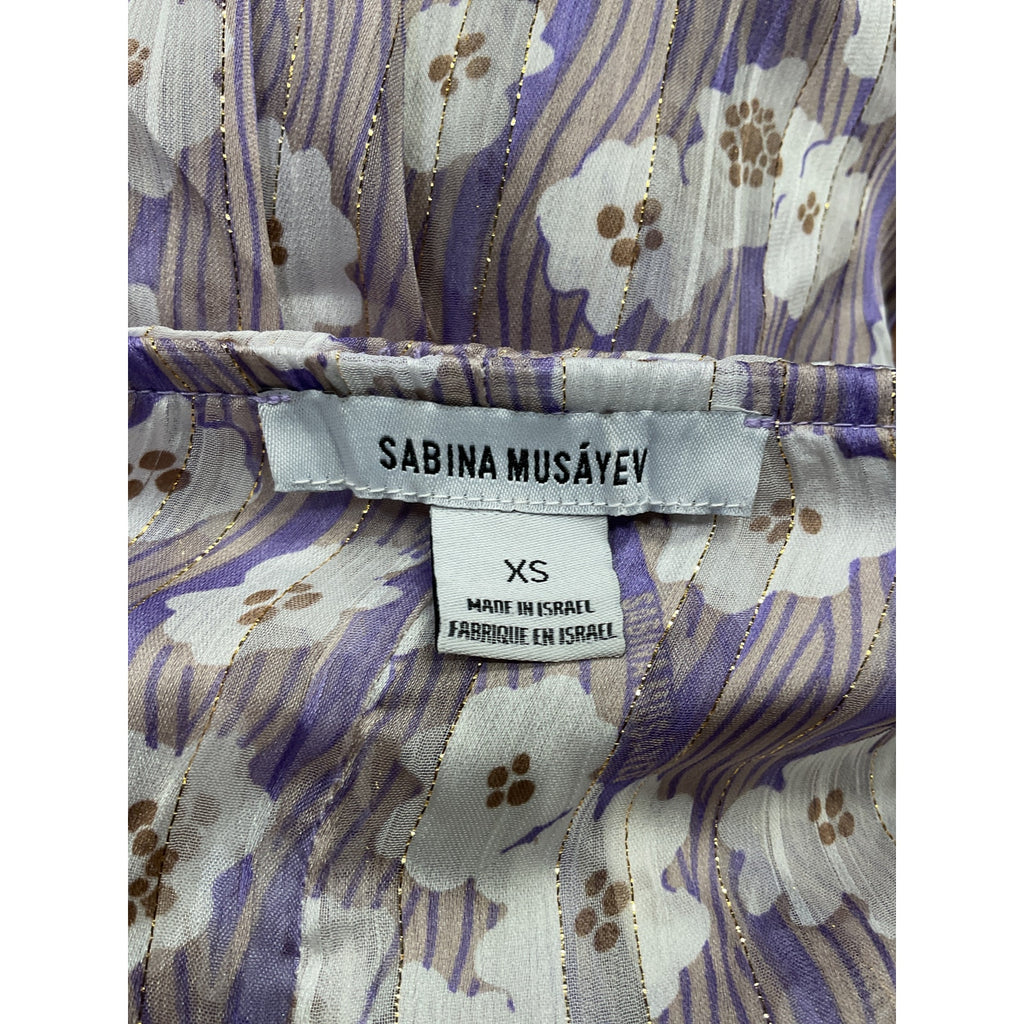 Sabina Musayev 'Astrid' Purple Polyester Dress Size XS