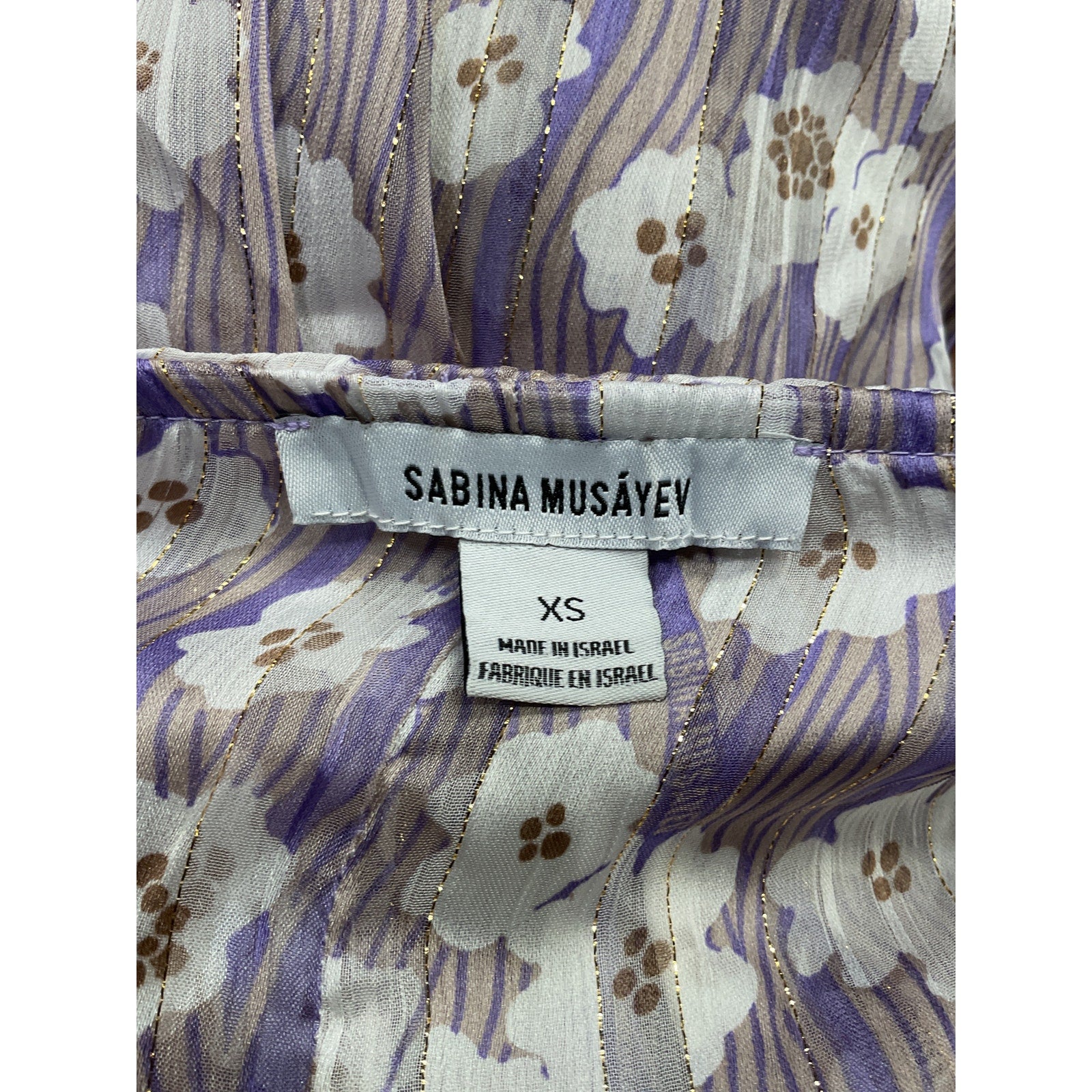Sabina Musayev 'Astrid' Purple Polyester Dress Size XS