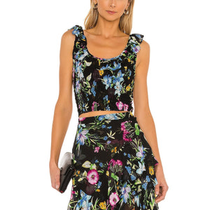 Misa Los Angeles Chic Flora Allover Paola Top Size S