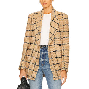 Anine Bing 'Kaia' Tan Acrylic Blazer Size S