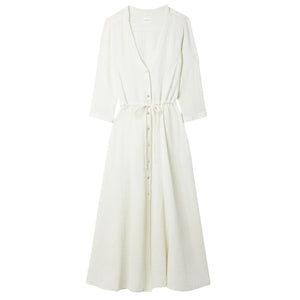 Honorine Textured Ecru Georgia Midi Dress Size Large