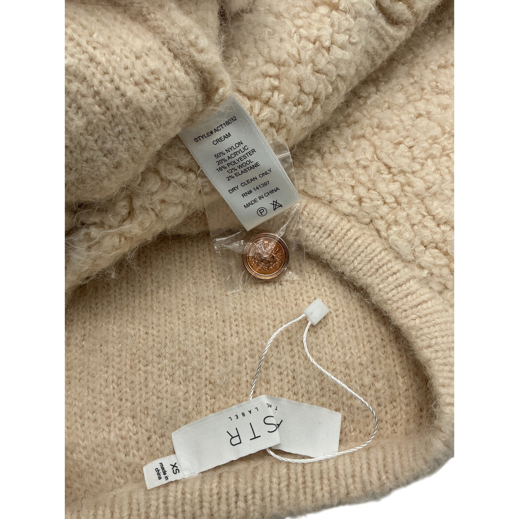 Astr The Label 'Myrtle' Beige Nylon Cardigan Sweater Size XS
