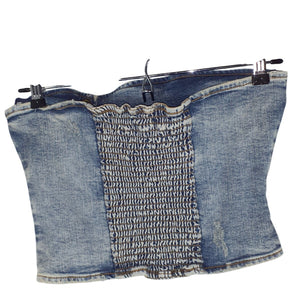 Retrofête Distressed Blue Tati Top Size S