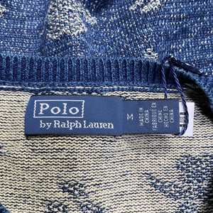 Polo Ralph Lauren Floral Indigo Blue Crewneck Sweater Size M NWT