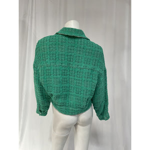 Iro 'Ezro' Green Tween Shacket Shirt Jacket Size 34