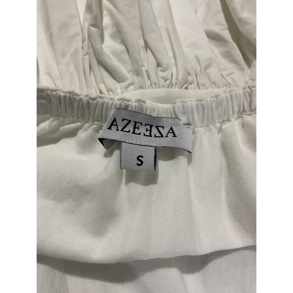 Azeeza 'Winston' White Cotton Top Size S