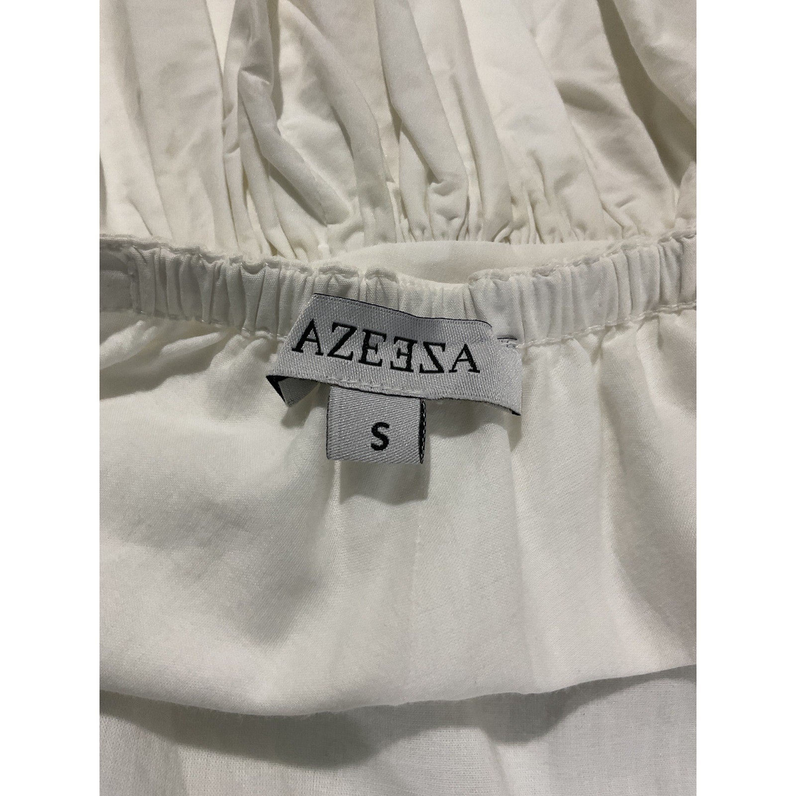 Azeeza 'Winston' White Cotton Top Size S