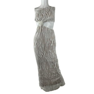 Michael Costello Elegant Cream Caroline Maxi Dress Size XXS