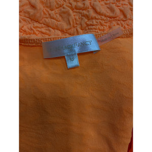 Loveshackfancy Crinkled Orange Bartlette Mini Dress Size XS