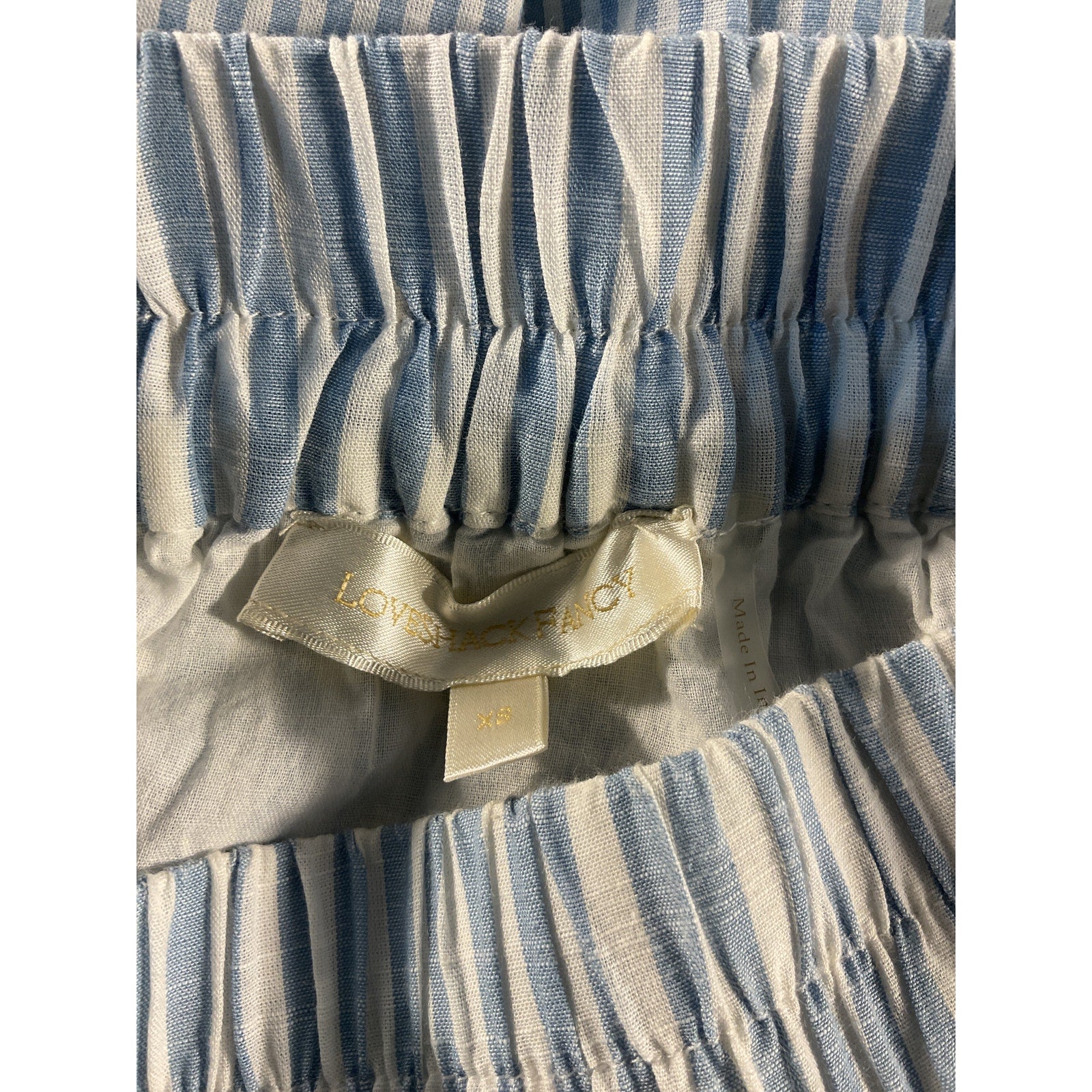 Loveshackfancy 'Stefana' Blue Cotton Blend Skirt Size XS