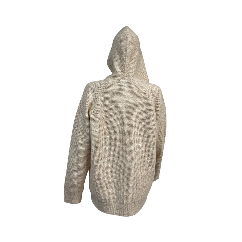 Hatch 'The Cozy' Beige Acrylic Waffle Hoodie Size 2