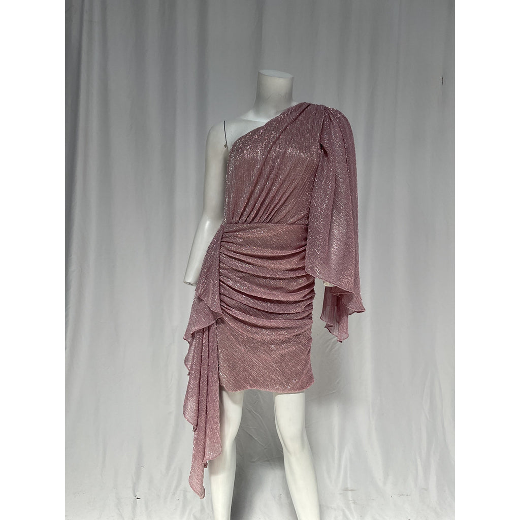 Patbo One Shoulder Pink Mini Dress Size 6