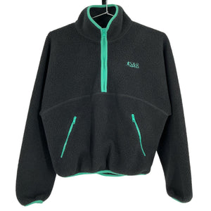 Sporty & Rich Plush Black Fleece Half Zip Pullover Size XS
