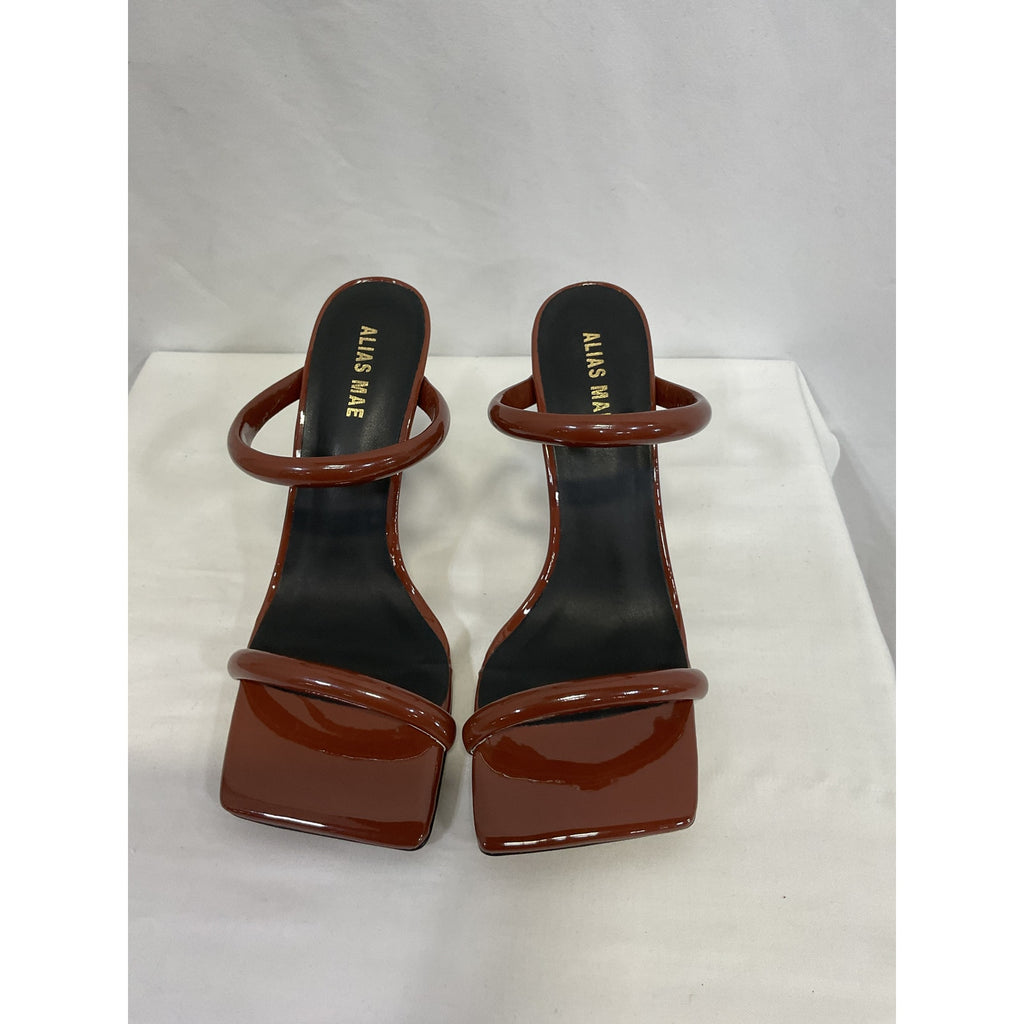 Alias Mae 'Lee' Brown Patent Leather Stiletto Heel Size 36 - NWT