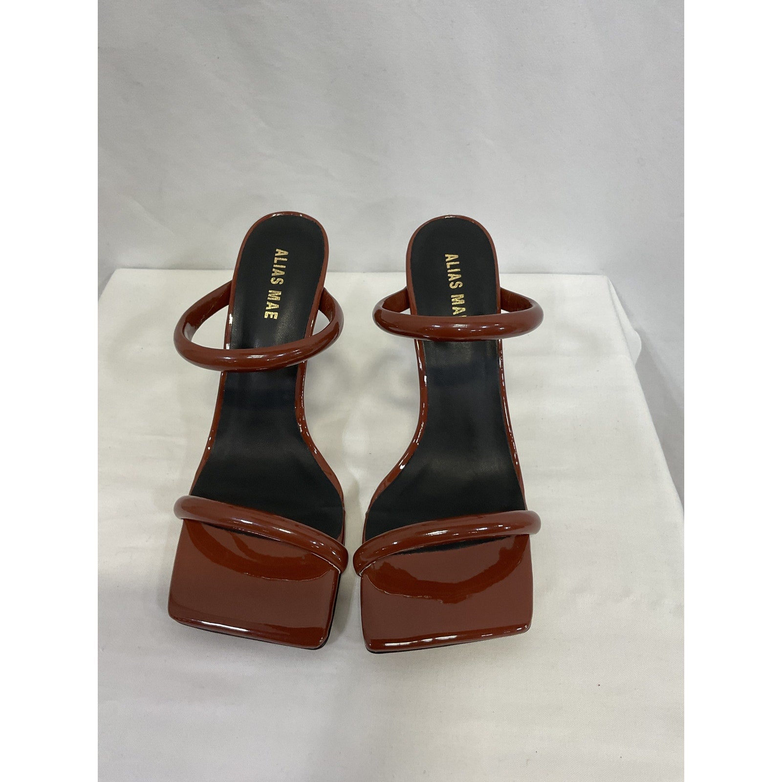 Alias Mae 'Lee' Brown Patent Leather Stiletto Heel Size 36 - NWT
