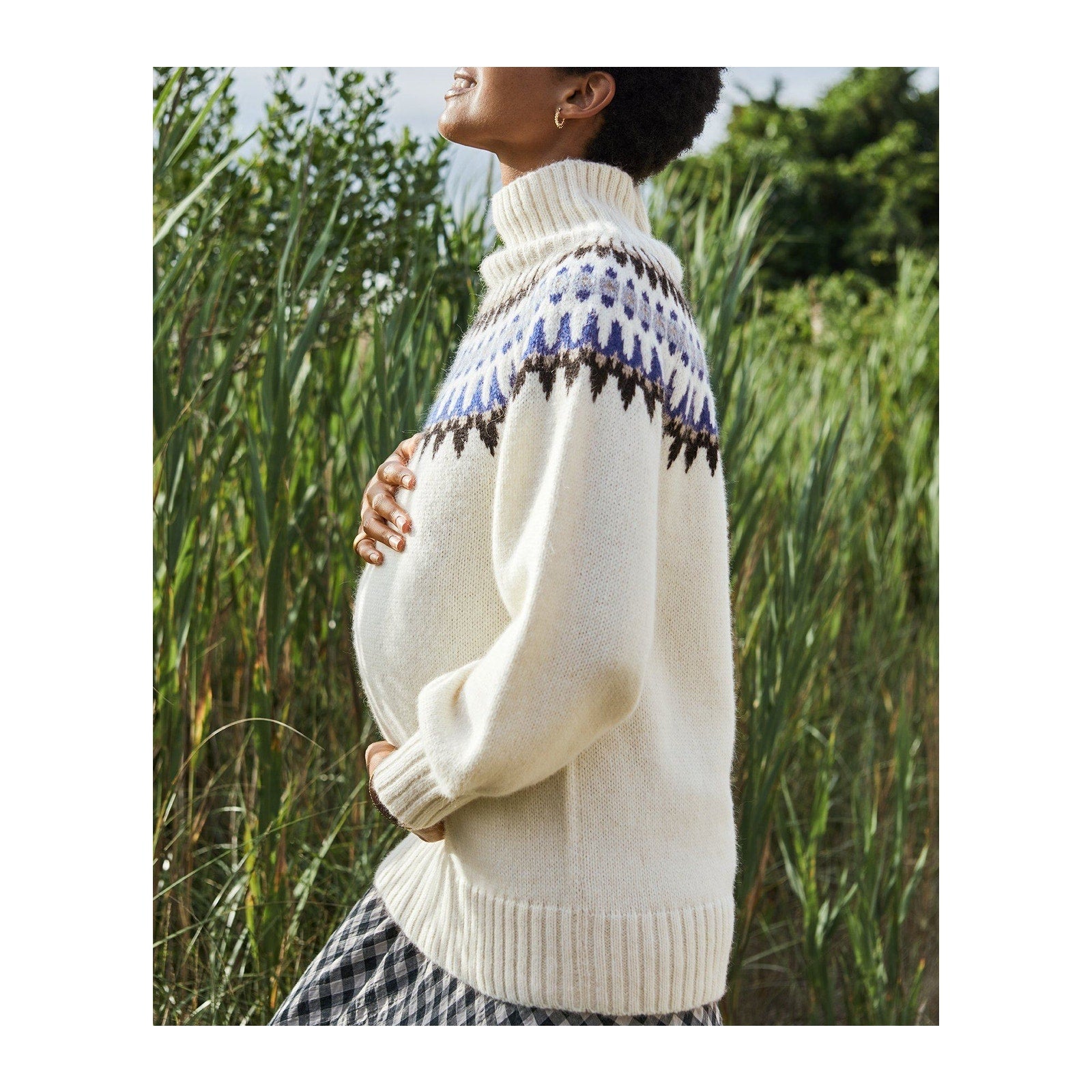 Hatch 'The Noemi' White Long Sleeve Sweater Size 2