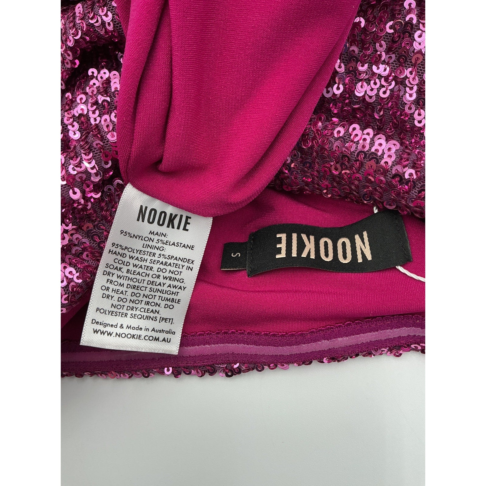 Nookie 'Sloane' Pink Nylon Mini Dress Size S