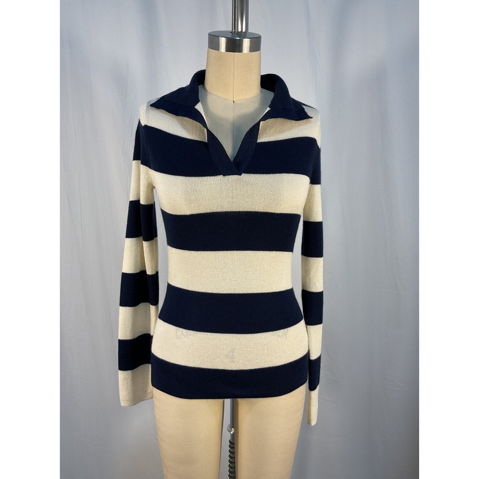 Nili Lotan 'Lucille' White Polo Top Size XS