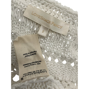 Loveshackfancy Crochet White Middleton Cardigan Size S