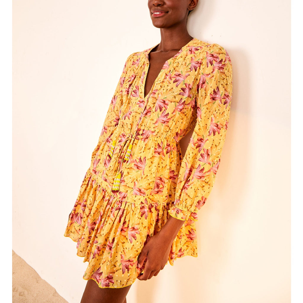 Farm Rio 'Banana' Yellow Sunshine Mini Dress Size S