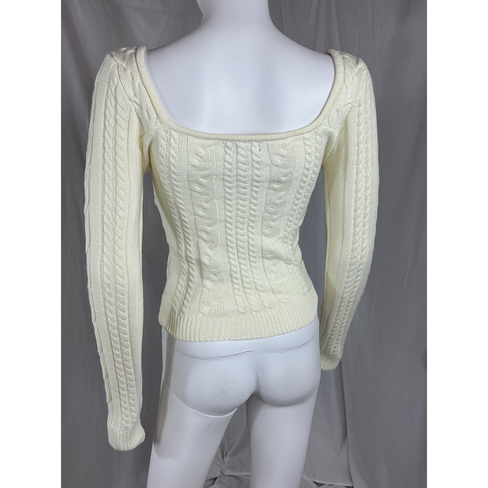 Majorelle 'Fallone' White Acrylic Sweater Size S