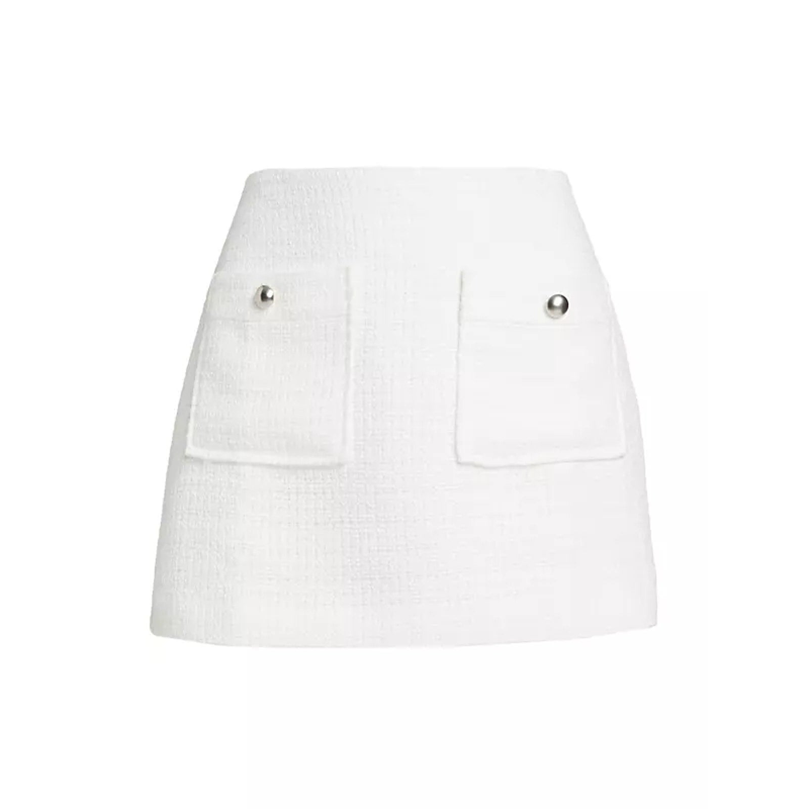 Reformation 'Aurelia' White Polyester Knit Mini Skirt Size 6