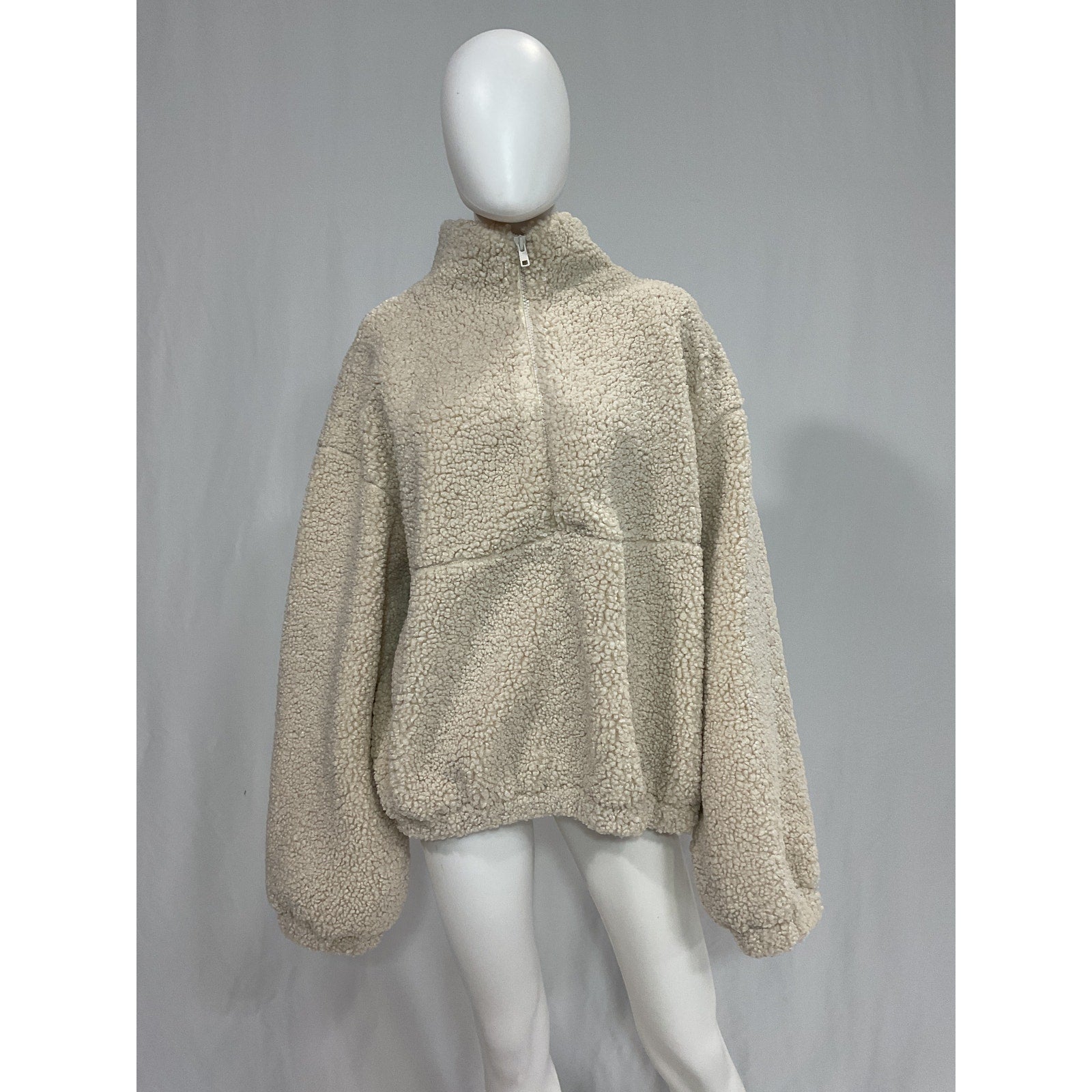 Lpa 'Ciao' White Pullover Faux Fur Sweater Size XXL