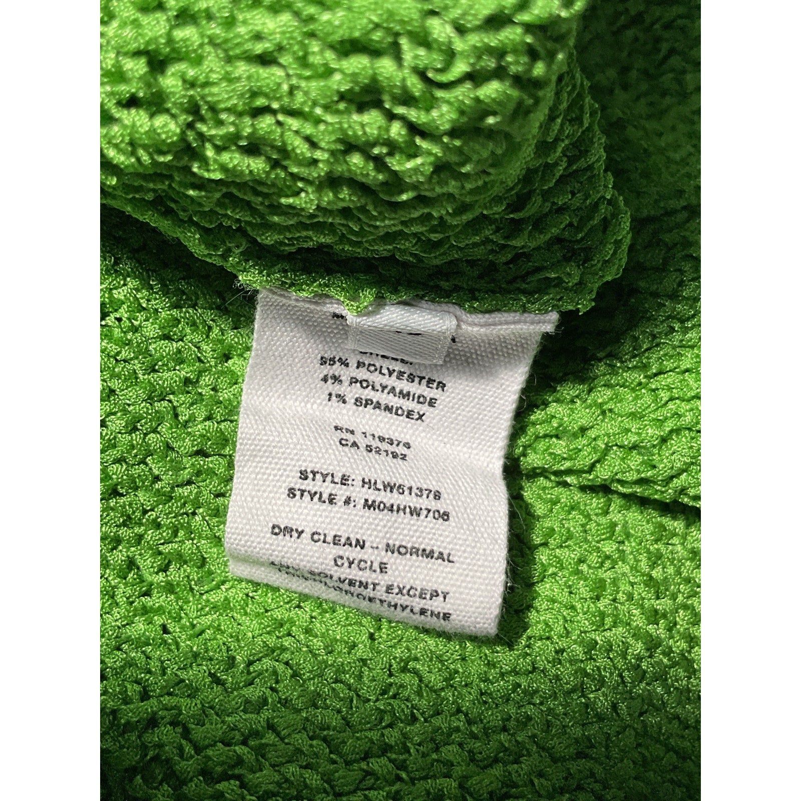 Helmut Lang 'Ribbon' Green Knit Tank Top Size XS