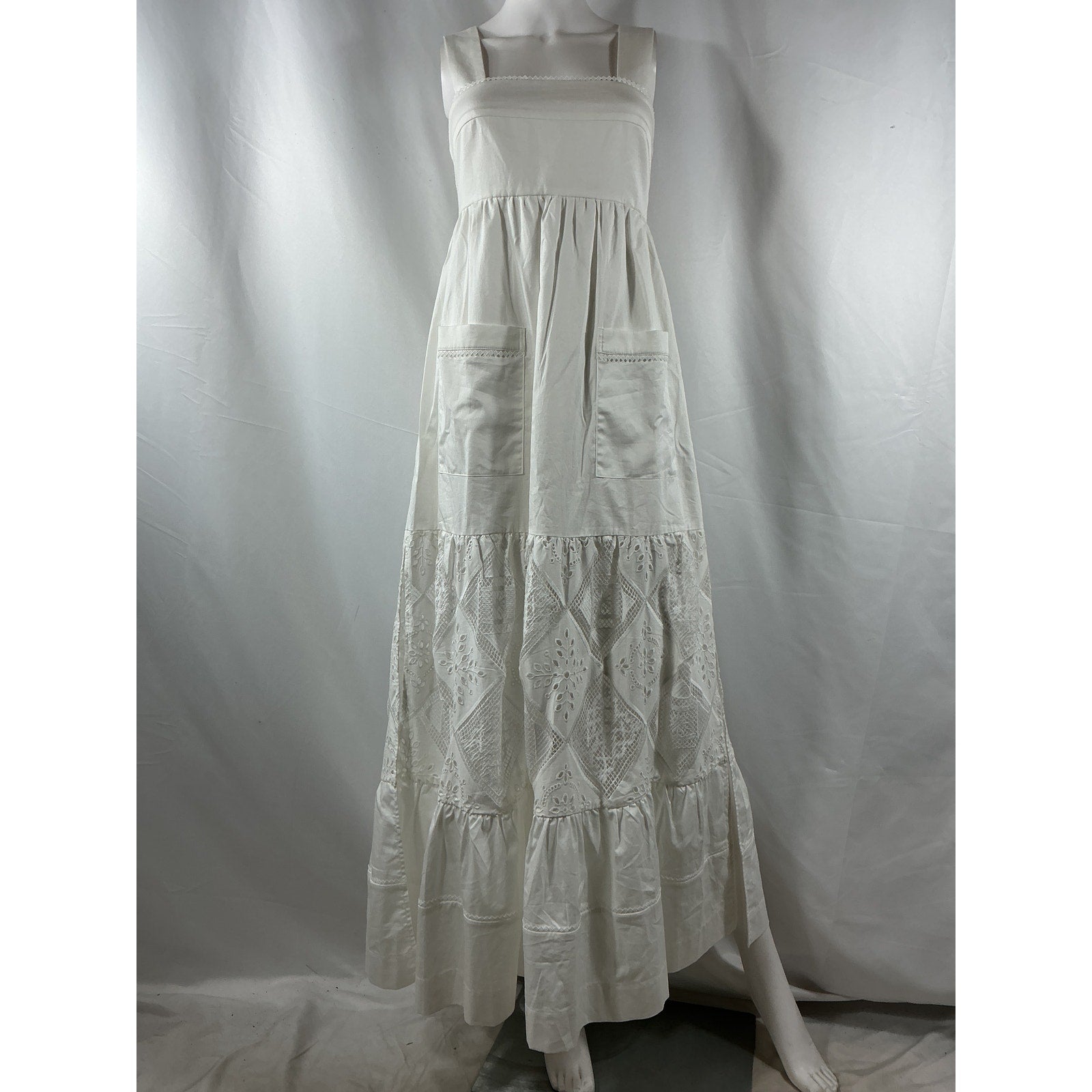 Shona Joy 'Lori' Ivory Patch Pocket Maxi Dress Size 2