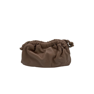 Mansur Gavriel Mini Brown Leather Cloud Leather Clutch