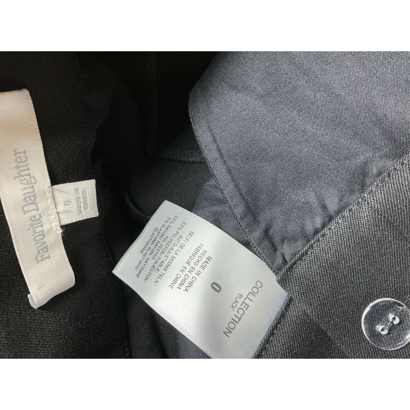 Favorite Daughter 'The Favorite' Black Polyester Pant Petite Size 0