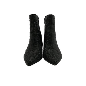 Betsey Johnson 'Cady' Black Rhinestone Ankle Bootie Size 7