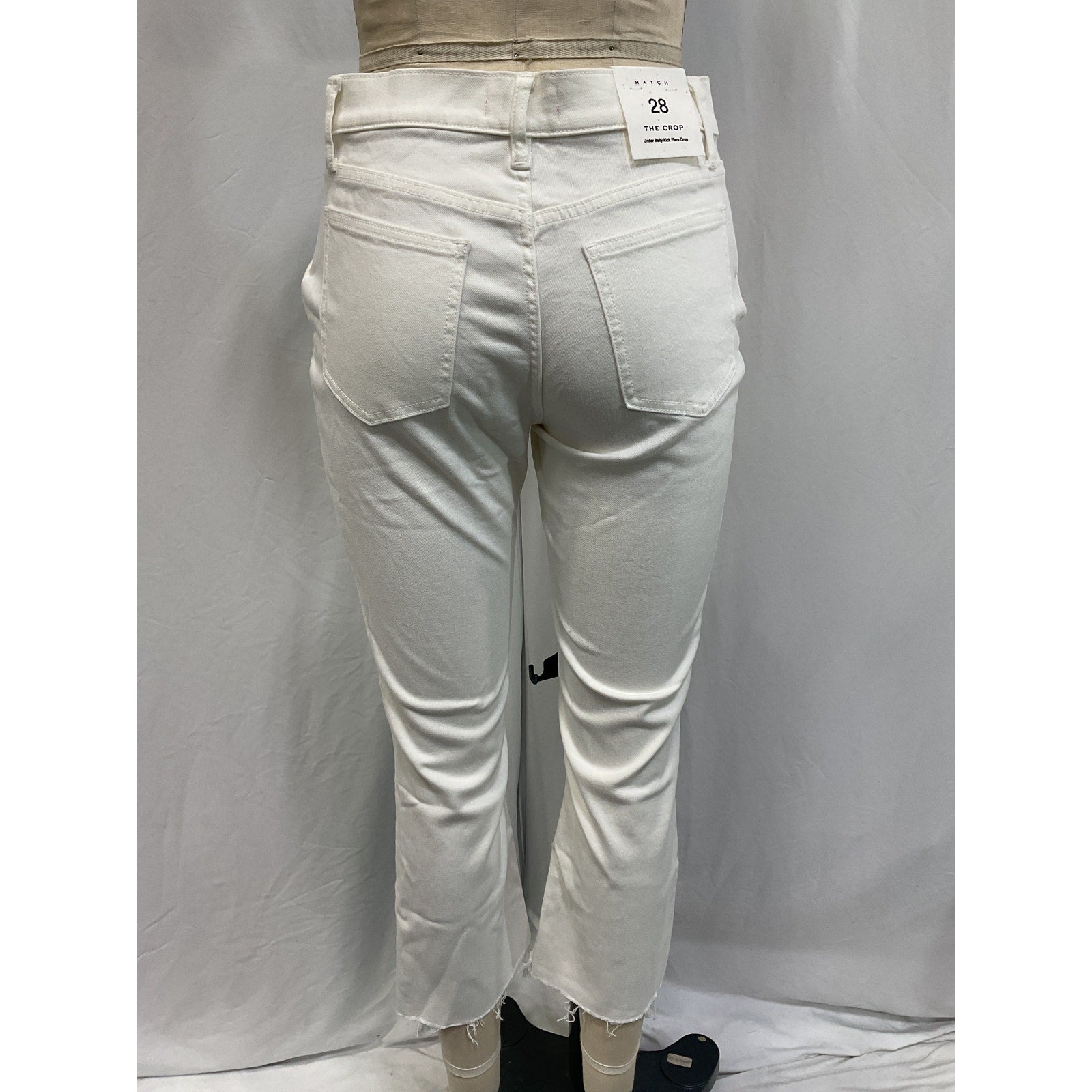 Hatch 'The Crop' White Maternity Denim Jean Size 28 - NWT