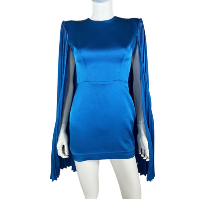 Alex Perry Sleek Blue Jameson Diamond Back Mini Dress Size US 4 / UK 8