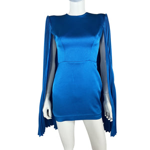 Alex Perry Sleek Blue Jameson Diamond Back Mini Dress Size US 4 / UK 8