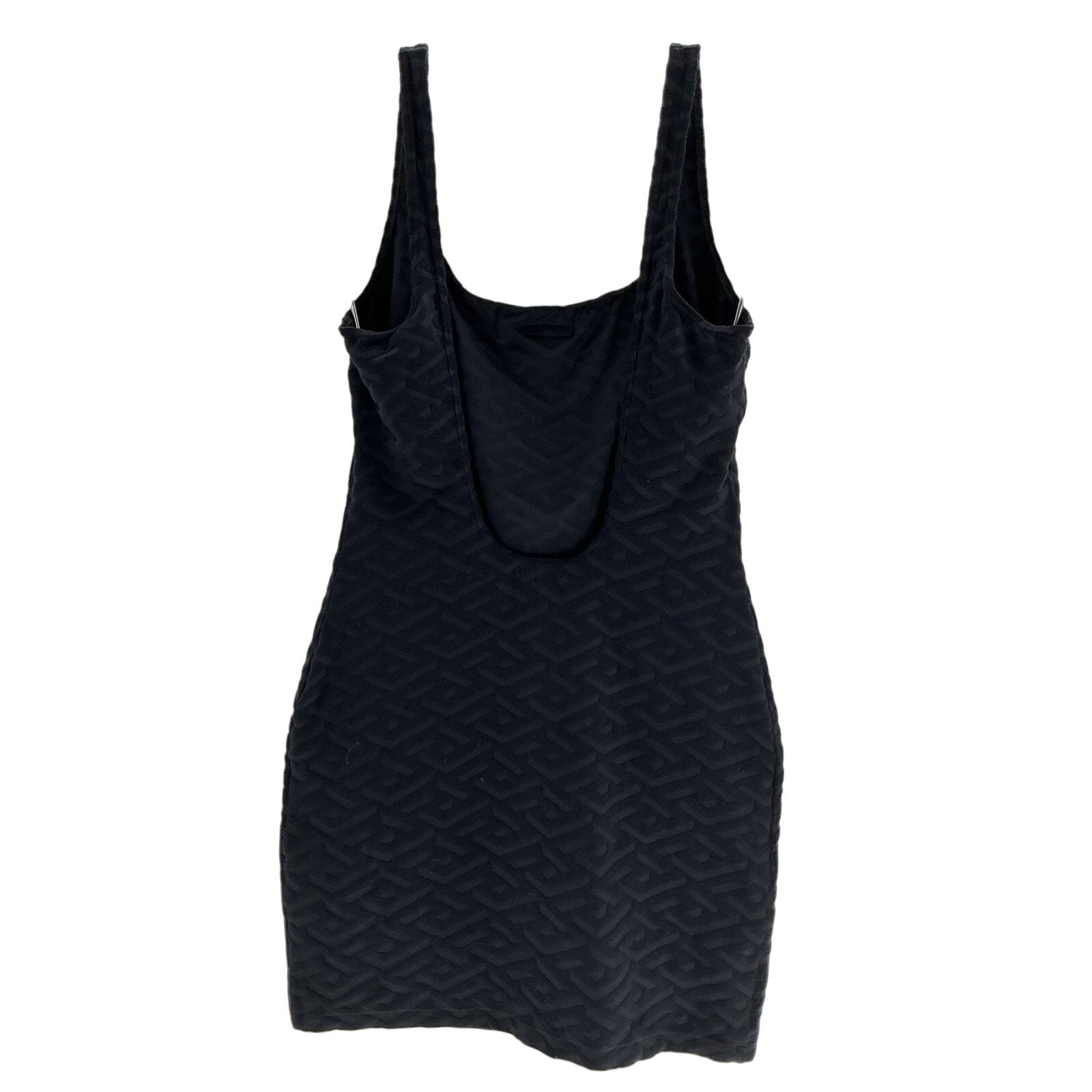 Versace 'Spugna' Black Polyamide Monogram Mini Dress Size 42