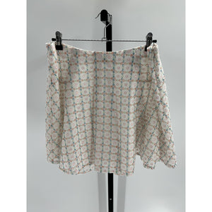 For Love & Lemons 'Denise' White Viscose Mini Skirt Size L