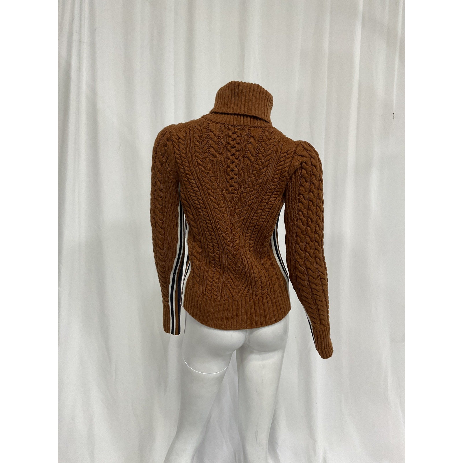 Veronica Beard 'Maril' Brown Lambswool Turtleneck Size S