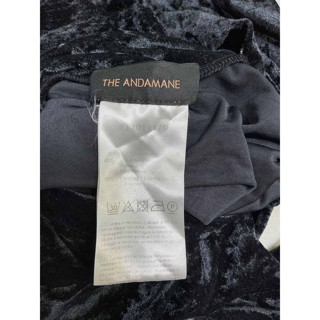 The Andamane 'Hilda' Black Polyamide Turtleneck Mini Dress Size S