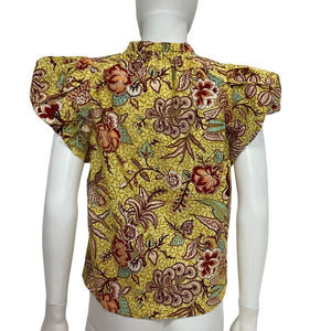 Ulla Johnson Ruffled Calla Lily Evelyn Top Size 0