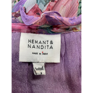 Hemant And Nandita 'Teien' Purple Viscose Romper Size XS