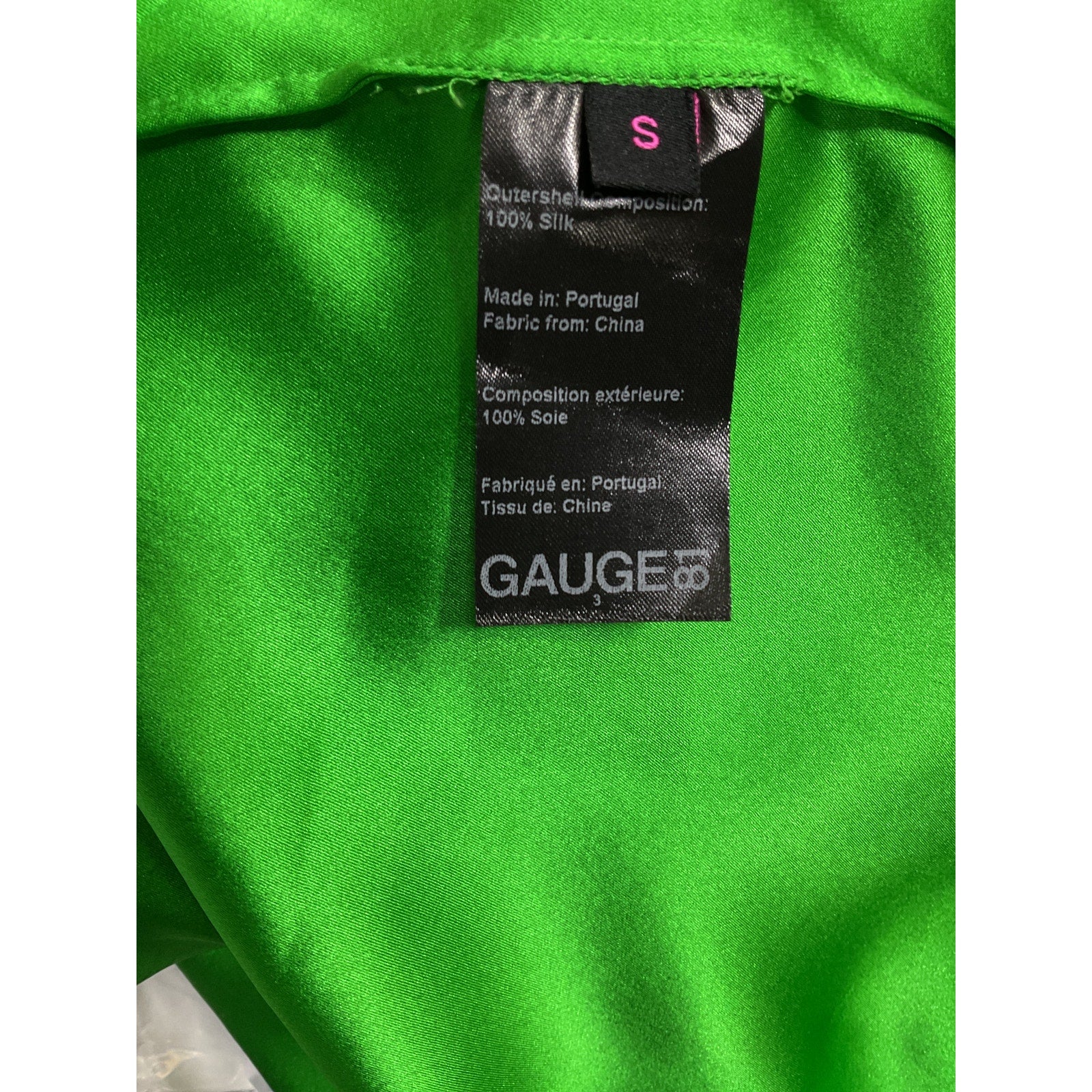 Gauge81 'Shiroi' Green Cowl Neck Sateen Draped Mini Dress Size S - NWT