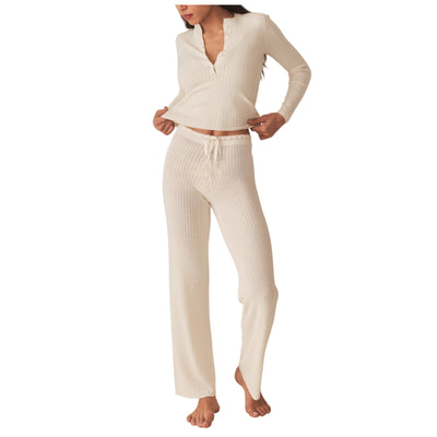 Dôen 'Evonne' Ivory Viscose Pant Size M