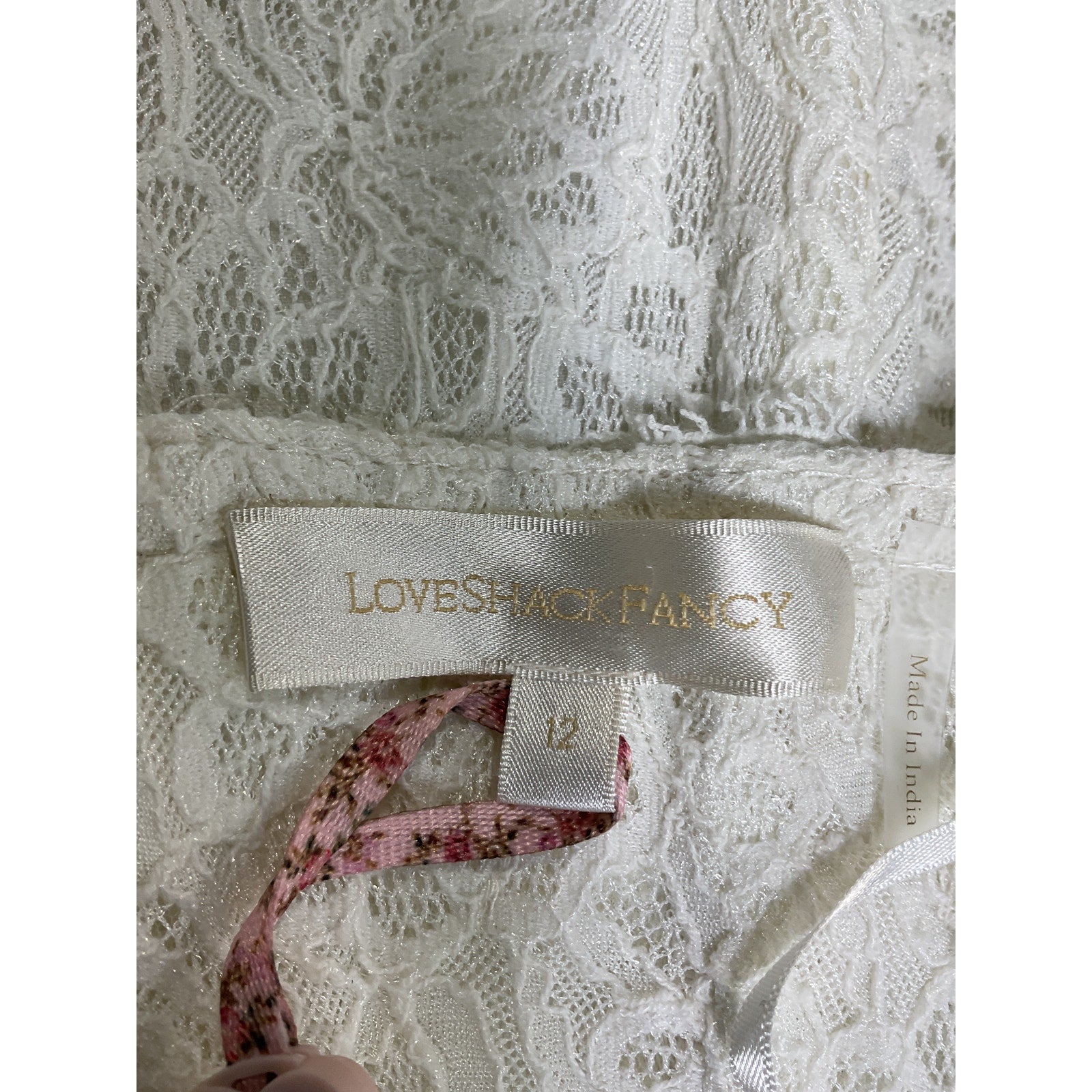 Loveshackfancy 'Arno' White Bustier Size 12 - NWT